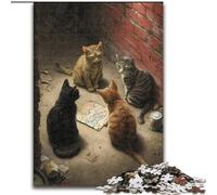 Puzzle per adulti da 1000 pezzi, gatti da festa difficili, per 14+ anni, gioco impegnativo come regalo per tutta la famiglia e gli amici (dimensioni 26x38cm)
