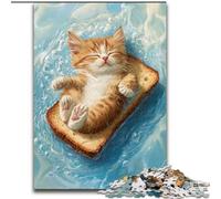 Puzzle per adulti da 1000 pezzi Gatto addormentato Puzzle da 1000 pezzi per il divertimento in famiglia Perfetto per le vacanze, serate di gioco interattive (dimensioni 26x38cm)