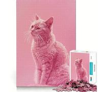 Puzzle per adulti da 1000 pezzi Gatto con glitter e diamanti,design dai bordi precisi,gioco creativo per sviluppare abilità,gioco rilassante,pezzo d'arte natalizio (38x26cm)