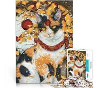 Puzzle per adulti da 1000 pezzi Gatto magico Fatto di carta，Adatto a partire dai 14 anni Sollievo dallo stress Giocattoli da regalo。misurare：38x52cm/14.96x20.47pollice