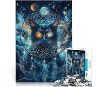 Puzzle per adulti da 1000 pezzi Gatto magico~ Fatto di legno per età pari o superiore a 14 anni Giochi educativi fai da te perché è ideale come regalo per tutta la famiglia misurare：50x75cm