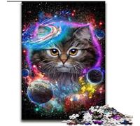 Puzzle per adulti da 1000 pezzi "Gatto nella galassia, spazio e cosmo". Puzzle per adulti da 1000 pezzi, un regalo perfetto per il divertimento in famiglia (dimensioni 26x38cm).