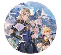 Puzzle per adulti da 1000 pezzi Genshin Impact, puzzle rotondi da 1000 pezzi, idea regalo per compleanno, gioco rompicapo impegnativo 67,5x67,5 cm