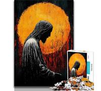 Puzzle per adulti da 1000 pezzi, Gesù dorato, sfida difficile antistress, ogni pezzo è unico, gioco divertente e stimolante per tutta la famiglia (75x50cm)