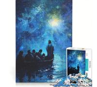 Puzzle per adulti da 1000 pezzi: Gesù e i discepoli in barca gioco educativo difficile compleanno e Natale 50x75cm