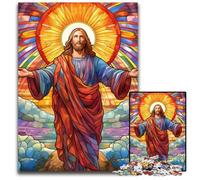 Puzzle per adulti da 1000 pezzi "Gesù nel cielo", puzzle impossibili per adulti, ideali per divertimento in famiglia, relax e regali per le feste, 50x75CM/19,68x29,52 pollici.
