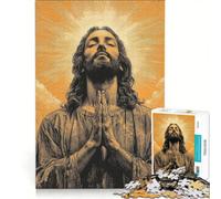 Puzzle per adulti da 1000 pezzi: Gesù prega il Padre gioco pratico taglio di precisione regalo di compleanno e unico 50x75cm