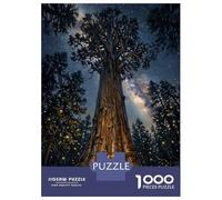 Puzzle Per Adulti Da 1000 Pezzi Giant Sequoia Night Sky - Nature Poster, Mystical Tree Wall Decor, Dark Fantasy Landscape, Firefly F... Puzzle Per Adulti Giochi Rilassanti Gara Di Velocità Delle Mani