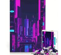 Puzzle per adulti da 1000 pezzi, Giappone, Tokyo, paesaggio urbano al neon, gioco educativo, difficile e stimolante, regalo di Natale e compleanno 50x75cm