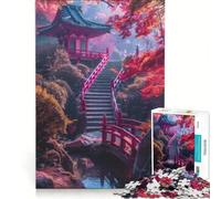 Puzzle per adulti da 1000 pezzi Giardini incantati al neon, gioco impossibile, passatempo ideale per le vacanze a casa, compleanno e Natale 38x52cm