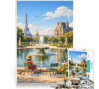Puzzle per adulti da 1000 pezzi, Giardino delle Tuileries di Parigi, gioco rilassante, attività divertenti da fare in casa, per rafforzare l'amore tra le coppie 50x75cm