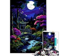 Puzzle per adulti da 1000 pezzi giardino zen giapponese pixel art giochi per famiglie gioco educativo sfida giocattolo regalo per donne e uomini decorazione da parete (dimensioni 50x75cm)