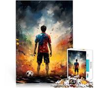 Puzzle per adulti da 1000 pezzi giocatore di football Fatto di carta，da 14 anni in su Giocattoli stimolanti Idee regalo。misurare：38x52cm/14.96x20.47pollice