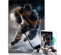 Puzzle per adulti da 1000 pezzi, giocatore di hockey su ghiaccio, gioco per famiglie, antistress, sfida difficile, migliora l'amore tra coppie (38x26cm)