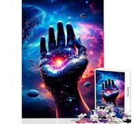 Puzzle per adulti da 1000 pezzi giocattolo con mano divina decorazione da parete regali di Babbo Natale segreto gioco educativo aiuta a esercitare il cervello dimensioni 38x26cm