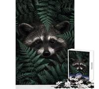 Puzzle per adulti da 1000 pezzi giocattolo della foresta dei procioni decorazione da parete regali di Babbo Natale segreto gioco educativo aiuta a esercitare il cervello dimensioni 38x52cm