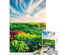 Puzzle per adulti da 1000 pezzi,giocattolo educativo con orto arcobaleno,regalo di compleanno,giochi rilassanti con poster abbinato e quiz,dimensioni del foglio 38x26cm