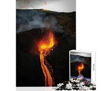 Puzzle per adulti da 1000 pezzi,giocattolo educativo con ruggito vulcanico,regalo di compleanno,giochi rilassanti con poster abbinato e quiz,dimensioni foglio 50x75cm