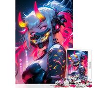 Puzzle per adulti da 1000 pezzi giocattolo educativo Neon Oni Girl ottimo regalo per giochi impossibili migliora l'amore tra coppie dimensioni 50x75cm
