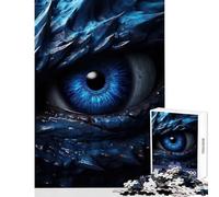 Puzzle per adulti da 1000 pezzi giocattolo educativo Occhio di drago blu ottimo regalo per giochi impossibili migliora l'amore tra coppie dimensioni 38x26cm