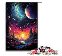 Puzzle per adulti da 1000 pezzi giocattolo intellettuale con universo psichedelico colorato ideale come regalo per tutta la famiglia 75x50 cm.