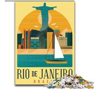 Puzzle per adulti da 1000 pezzi, gioco a quiz di Rio de Janeiro, ideale come regalo per tutta la famiglia (50x75cm), 1000 pezzi