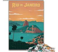 Puzzle per adulti da 1000 pezzi, gioco a quiz di Rio de Janeiro, ideale come regalo per tutta la famiglia (50x75cm), 1000 pezzi