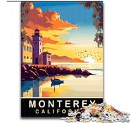 Puzzle per adulti da 1000 pezzi, gioco a quiz sul tramonto a Monterey, ideale come regalo per tutta la famiglia (50x75cm) 1000 pezzi