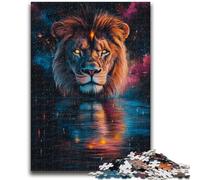Puzzle per adulti da 1000 pezzi, gioco di famiglia Cosmic Lion, antistress, sfida difficile, collezione di artisti, belle arti, 50x75cm