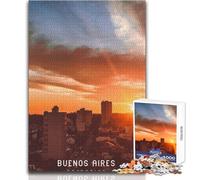 Puzzle per adulti da 1000 pezzi, gioco educativo di Buenos Aires, regalo di compleanno, regali di Babbo Natale segreto, dimensioni 38x52cm