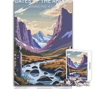 Puzzle per adulti da 1000 pezzi, gioco educativo "Le porte dell'Artico", regalo di compleanno, regali di Babbo Natale segreto, dimensioni 38x52cm