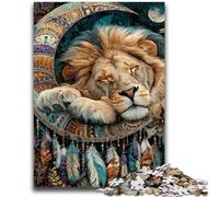 Puzzle per adulti da 1000 pezzi, gioco educativo per famiglie con leone, ideale come regalo per tutta la famiglia, dai 14 anni in su, 50x75cm