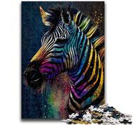 Puzzle per adulti da 1000 pezzi, gioco educativo per famiglie con pittura a inchiostro di zebra, ideale come regalo per tutta la famiglia dai 14 anni in su, 26x38cm