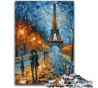 Puzzle per adulti da 1000 pezzi, gioco educativo per famiglie con pittura a olio della Torre Eiffel, ideale come regalo per tutta la famiglia dai 14 anni in su, 26x38cm