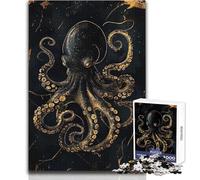 Puzzle per adulti da 1000 pezzi, gioco educativo per famiglie, raffigurante un polpo astratto, Kintsugi Un'opera d'arte, regalo per compleanni Dimensioni: 50x75cm