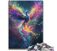 Puzzle per adulti da 1000 pezzi, gioco educativo per famiglie, Rainbow Phoenix, ideale come regalo per tutta la famiglia dai 14 anni in su, 26x38cm