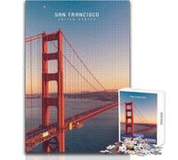 Puzzle per adulti da 1000 pezzi, gioco educativo per famiglie, San Francisco, decorazione perfetta, opera d'arte, regalo, dimensioni 50x75cm