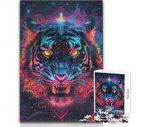 Puzzle per adulti da 1000 pezzi, gioco per famiglie con rituale della tigre antica, un'opera d'arte, regali di Babbo Natale segreto, dimensioni 50x75cm