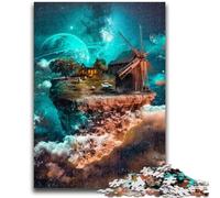Puzzle per adulti da 1000 pezzi, gioco rompicapo con piccola isola galleggiante, gioco educativo per compleanni e Natale, per età 14 anni, 50x75cm