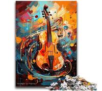 Puzzle per adulti da 1000 pezzi, gioco stimolante con violino colorato e regali di Babbo Natale segreto, 50x75cm