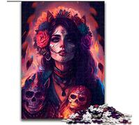 Puzzle per adulti da 1000 pezzi, Giorno dei Morti, in legno, attività divertente per la casa, 50x75cm, attività per famiglie, sfida per il cervello, regalo perfetto per adolescenti