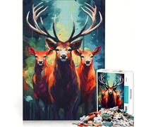 Puzzle per adulti da 1000 pezzi "Giraffa Sposata" gioco per famiglie decorazione da parete con pezzi a incastro di forma casuale 50x75cm