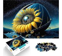 Puzzle per adulti da 1000 pezzi Girasole dell'universo Fatto di legno per e da 14 anni in su Giocare con i giocattoli perché è ideale come regalo per tutta la famiglia misurare：50x75cm