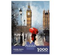 Puzzle Per Adulti Da 1000 Pezzi Girl Front The Iconic Big Ben Puzzle Per Adulti Gioco Pratico Decorazione Da Parete Per Compleanno, Natale 52x38cm/1000pcs