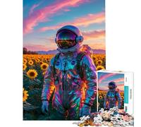 Puzzle per adulti da 1000 pezzi "Gli astronauti della casa d'oro" - Attività divertenti da fare in casa - Decorazione murale - Giochi educativi - Adatto a persone dai 14 anni in su (38x52cm)