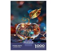 Puzzle Per Adulti Da 1000 Pezzi Glowing Crystal Apple Decor Puzzle Per Adulti Giocattolo Decorazione Da Parete Taglio Di Precisione Ideale Come Regalo Per Tutta La Famiglia 52x38cm/1000pcs