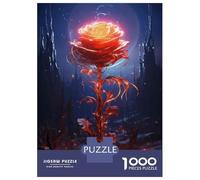 Puzzle Per Adulti Da 1000 Pezzi Glowing Rose Fantasy Artwork Puzzle Giochi Rilassanti Decorazione Murale Difficile E Stimolante 38x26cm/1000pcs