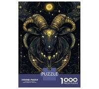 Puzzle Per Adulti Da 1000 Pezzi Golden Aries Zodiac Poster Puzzle Per Adulti Gioco Pratico Migliora La Memoria Attività Divertenti A Casa 52x38cm/1000pcs