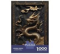 Puzzle Per Adulti Da 1000 Pezzi Golden Chinese Dragon Statue Puzzle Per Adulti Gioco Rompicapo Antistress Ideale Come Regalo 70x50cm/1000pcs