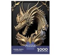 Puzzle Per Adulti Da 1000 Pezzi Golden Dragon Power Puzzle Giochi Rilassanti Sfida Difficile Regali Unici Per Compleanno E Natale 70x50cm/1000pcs